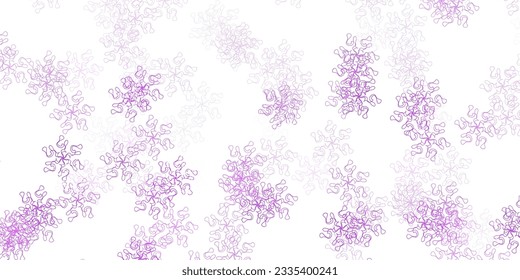 Vector púrpura claro fondo natural con flores. Ilustración simple de color con flores abstractas. Mejor diseño para su negocio.