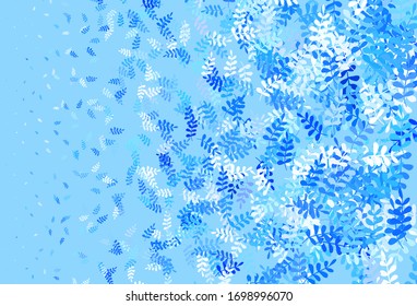 Light Purple vector natural background with leaves. Colorful abstract illustration with leaves in doodle style. Colorful pattern for kid's books.