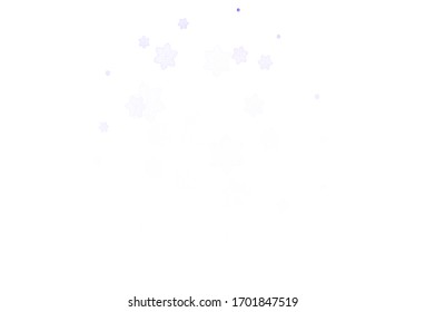 Light Purple vector natural background with flowers. Shining colored illustration with flowers. Template for backgrounds of cell phones.