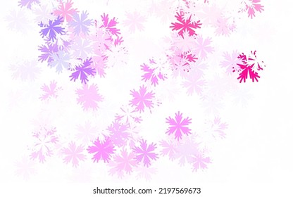 Light Purple vector natural background with flowers. Colorful illustration in doodle style with flowers. New design for your business.
