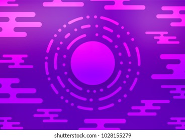 Light Purple vector natural elegant pattern. Colorful abstract illustration with lines in Asian style. The elegant pattern can be used as a part of a brand book.