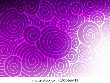 Light Purple vector natural elegant template. Sketchy hand drawn doodles on blurred background. Brand-new design for your business.