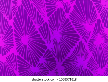 Light Purple vector natural elegant texture. Decorative shining illustration with doodles on abstract template. Hand painted design for web, leaflet, textile.
