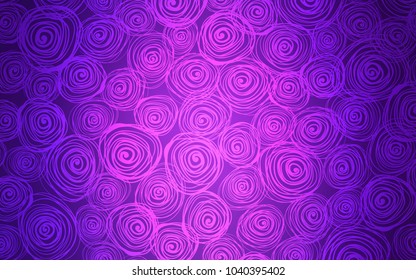 Light Purple vector natural elegant artwork. Roses on blurred abstract background with gradient. The pattern can be used for coloring books and pages for kids.