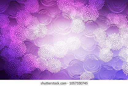 Light Purple vector natural elegant template. An elegant bright illustration with flowers in Natural style. The completely new template can be used for your brand book.