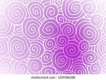 Light Purple vector natural elegant background. A vague abstract illustration with doodles in Indian style. The completely new template can be used for your brand book.