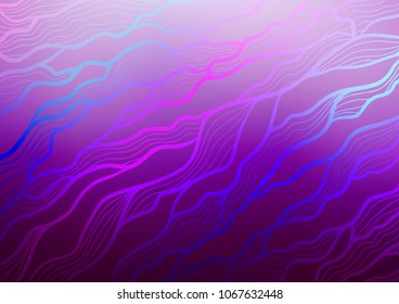 Light Purple vector natural elegant template. A vague abstract illustration with doodles in Indian style. The pattern can be used for wallpapers and coloring books.