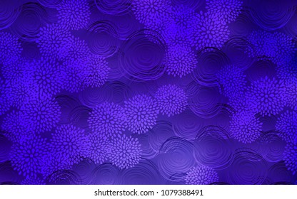 Light Purple vector natural elegant background. A completely new color illustration in doodle style with flowers. Hand painted design for web, leaflet, textile.