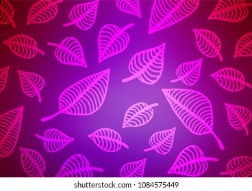 Light Purple vector natural elegant pattern. Doodles on blurred abstract background with gradient. Hand painted design for web, wrapping, wallpaper.