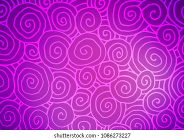 Light Purple vector natural elegant background. Colorful abstract illustration with lines in Asian style. A completely new template for your business design.