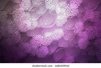Light Purple vector natural elegant pattern. A completely new color illustration in doodle style with flowers. A completely new design for your business.