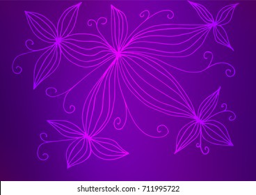 Light Purple vector natural elegant template. Blurred decorative design in Indian style with lines. The pattern can be used for heads of websites and designs.