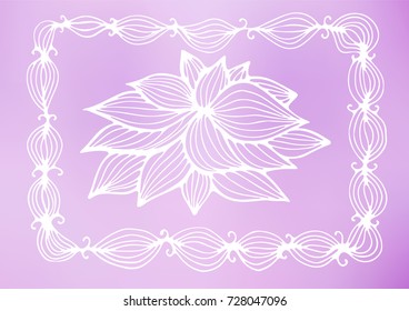 Light Purple vector natural elegant template. Decorative shining illustration with doodles on abstract template. The pattern can be used for coloring books and pages for kids.