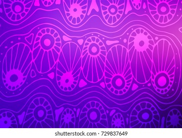 Light Purple vector natural elegant template. Colorful illustration in abstract style with doodles and Zen tangles. The pattern can be used for wallpapers and coloring books.