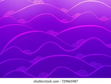 Light Purple vector natural elegant pattern. Glitter abstract illustration with doodles and Zen tangles. The pattern can be used for wallpapers and coloring books.