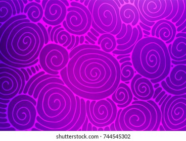Light Purple vector natural elegant pattern. Glitter abstract illustration with doodles and Zen tangles. A completely new design for your business.