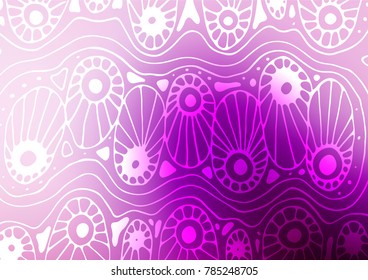 Light Purple vector natural elegant template. Creative illustration in blurred style with doodles and Zen tangles. Hand painted design for web, wrapping, wallpaper.