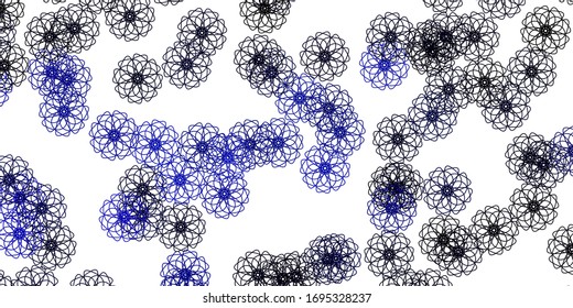 Light Purple vector natural layout with flowers. Colorful flowers in natural style on simple background. Best design for your business.