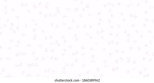 Leichte, violette Vektorgrafik mit Blumen. Abstrakte Illustration mit Blumen im Origami-Stil. Kluges Design für die Verpackung, Wallpaper.