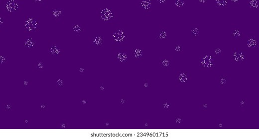 Light purple vector natural layout with flowers. Simple design with flowers on abstarct background. Colorful pattern for spring parties.
