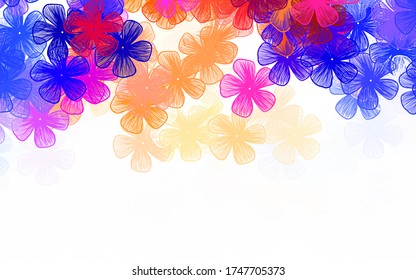 Light Purple vector natural pattern with flowers An elegant bright illustration with flowers. Pattern for heads of websites, designs.