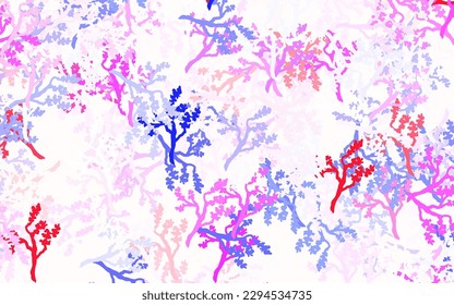 Light Purple vector natural pattern with leaves, branches. Shining colored illustration with leaves and branches. Pattern for heads of websites, designs.