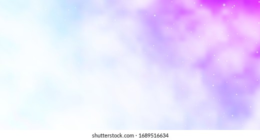 Light Purple vector pattern with abstract stars. Colorful illustration with abstract gradient stars. Design for your business promotion.