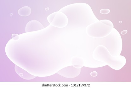 Light Purple vector pattern with bent ribbons. Blurred geometric sample with gradient bubbles.  New composition for your brand book.