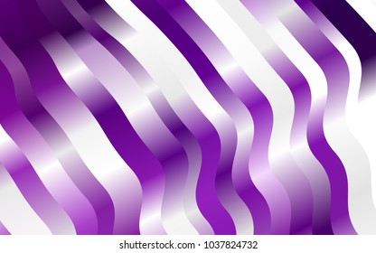 Light Purple vector pattern with bent ribbons. Geometric illustration in marble style with gradient.  New composition for your brand book.