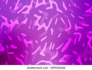 Light Purple vector pattern with bent ribbons. Colorful abstract illustration with gradient lines. The elegant pattern for brand book.
