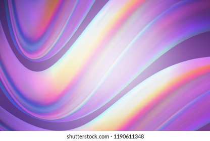 Light Purple vector pattern with bent ribbons. Colorful abstract illustration with gradient lines. A new texture for your  ad, booklets, leaflets.