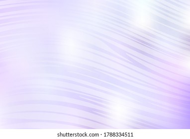 Light Purple vector pattern with bent lines. Colorful gradient illustration in simple style with lines. Best design for your business.
