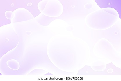 Light Purple vector pattern with bubble shapes. Glitter abstract illustration with wry lines. A new texture for your  ad, booklets, leaflets.