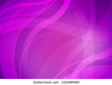 Light Purple vector pattern with bubble shapes. Glitter abstract illustration with wry lines. The elegant pattern for brand book.