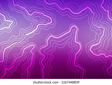 Light Purple vector pattern with bubble shapes. Glitter abstract illustration with wry lines. A completely new marble design for your business.