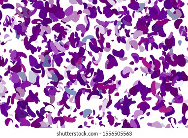 Light Purple vector pattern with chaotic shapes. Colorful chaotic forms with gradient in modern style. Simple design for your web site.