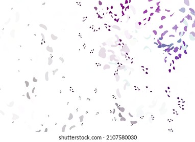 Light purple vector pattern with chaotic shapes. Modern abstract illustration with colorful random forms. Background for a cell phone.