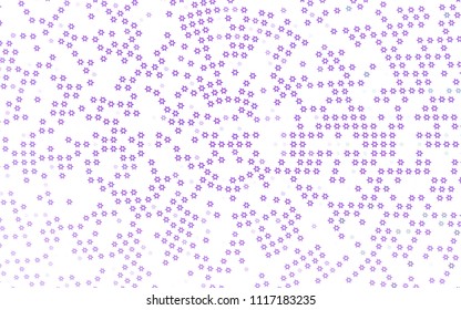 Light Purple vector pattern with christmas stars. Glitter abstract illustration with colored stars. The pattern can be used for websites.