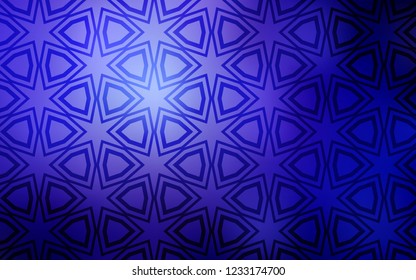 Light Purple vector pattern with christmas stars. Modern geometrical abstract illustration with stars. Smart design for your business advert.