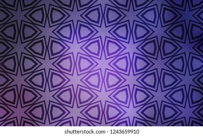 Light Purple vector pattern with christmas stars. Glitter abstract illustration with colored stars. Template for sell phone backgrounds.