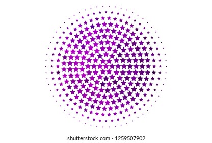 Light Purple vector pattern with christmas stars. Shining colored illustration with stars. The pattern can be used for new year ad, booklets.