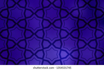 Light Purple vector pattern with christmas stars. Glitter abstract illustration with colored stars. Best design for your ad, poster, banner.