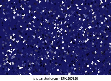 Light Purple vector pattern with christmas stars. Glitter abstract illustration with colored stars. Best design for your ad, poster, banner.