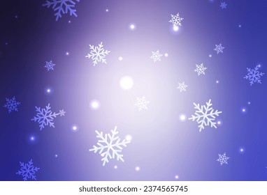 Light Purple vector pattern in Christmas style. Abstract gradient illustration with colorful Christmas things. Pattern for ads, poster, banner of books.