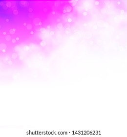 Light Purple vector pattern with circles. Abstract decorative design in gradient style with bubbles. Design for posters, banners.