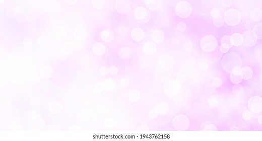 Light Purple vector pattern with circles. Modern abstract illustration with colorful circle shapes. Design for your commercials.