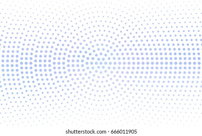 Light Purple vector pattern with colored spheres. Geometric sample of repeating circles on white background in halftone style.