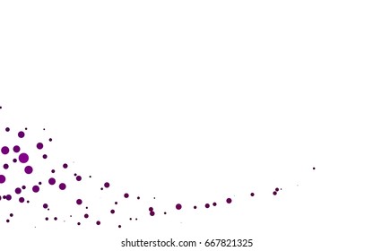 Light Purple vector pattern with colored spheres. Geometric sample of repeating circles on white background in halftone style.