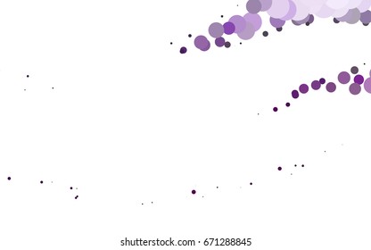 Light Purple vector pattern with colored spheres. Geometric sample of repeating circles on white background in halftone style.
