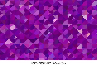 Light Purple vector pattern with colored spheres. Geometric sample of repeating circles on white background in halftone style.